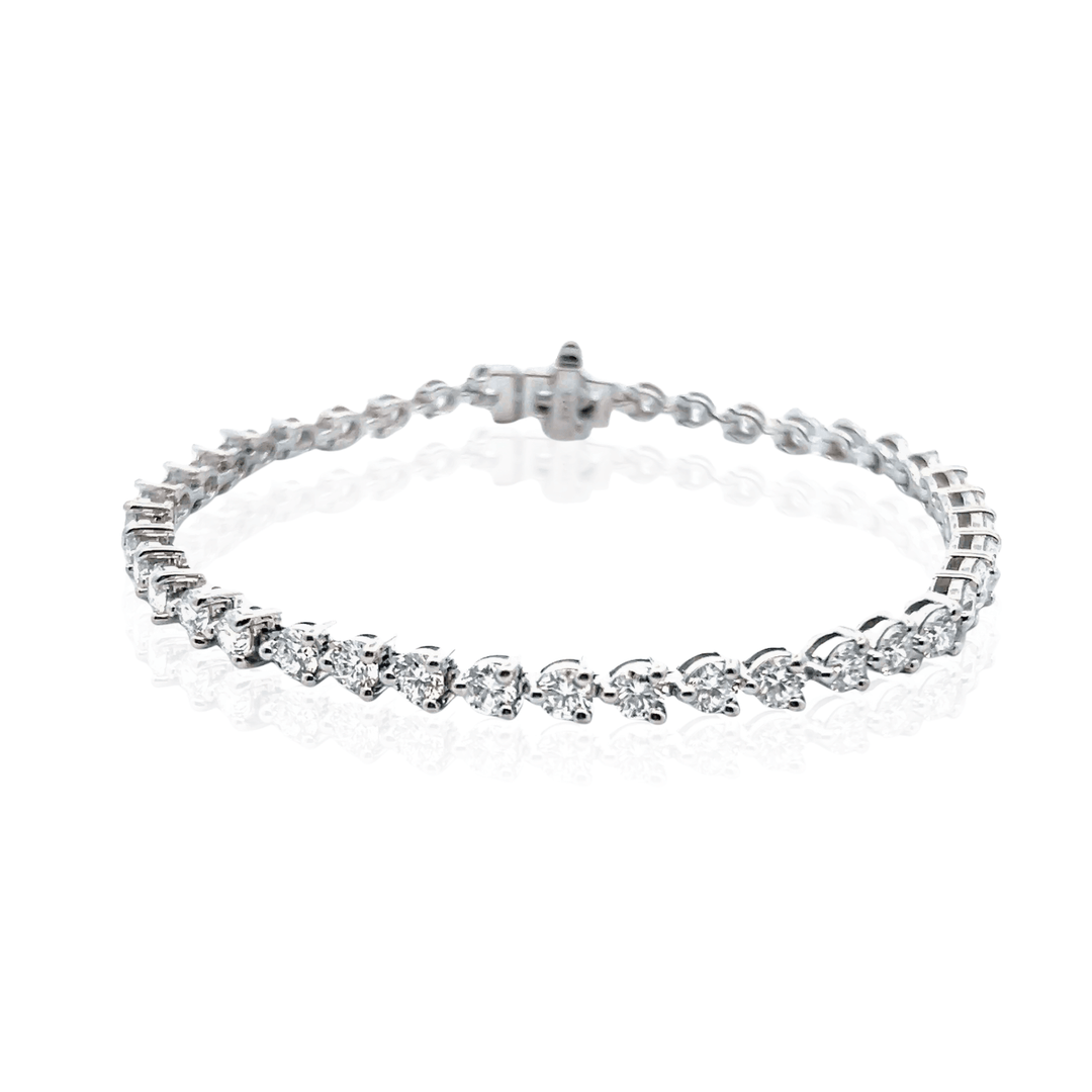 Sterling Silver 6.00CTW Lab-Grown Diamond Tennis Bracelet