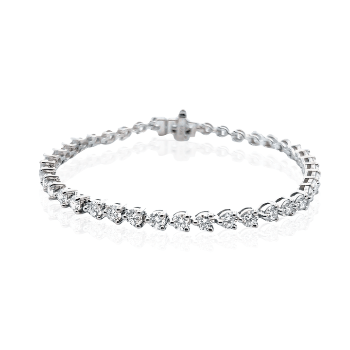 Sterling Silver 6.00CTW Lab-Grown Diamond Tennis Bracelet