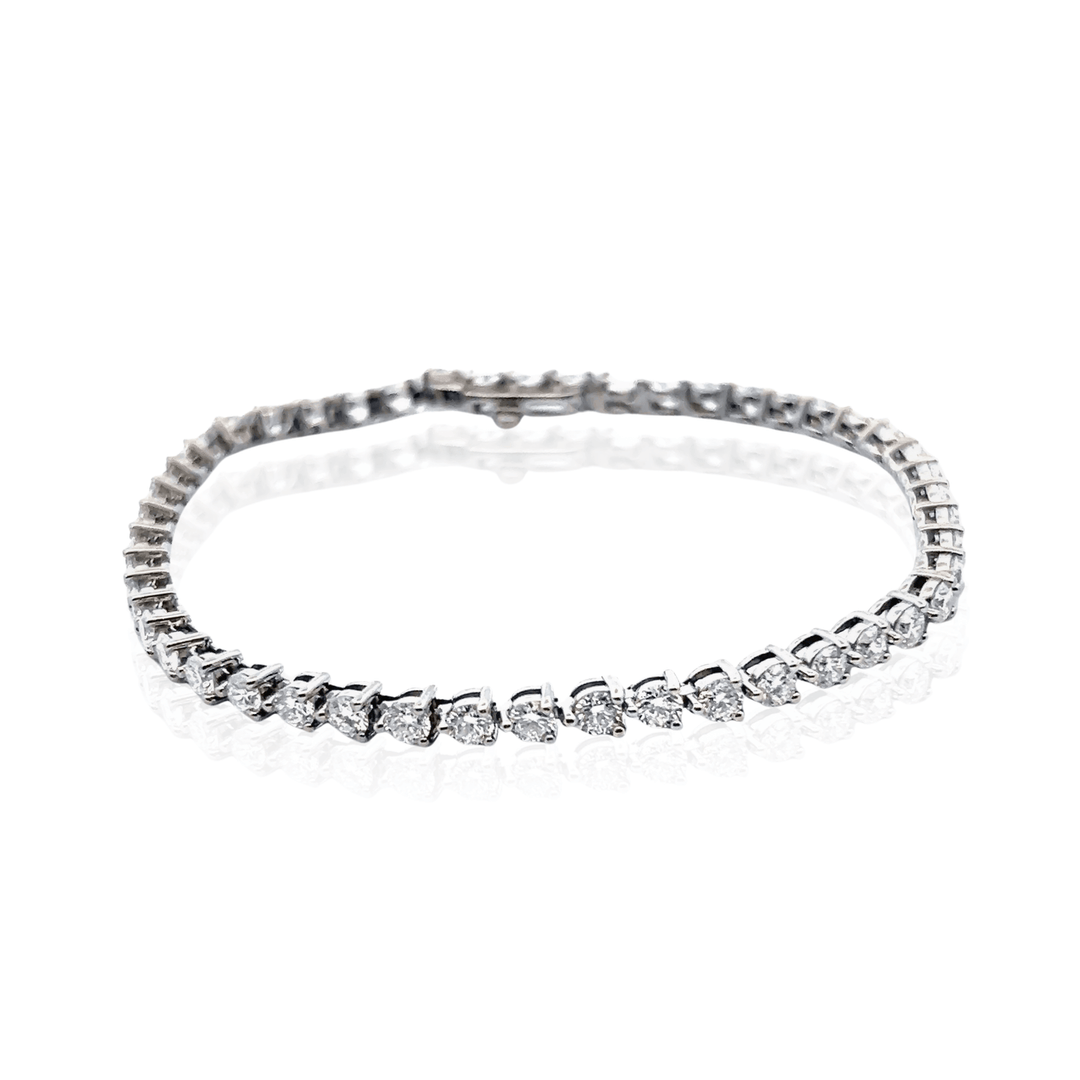 Sterling Silver 4.00CTW Lab Diamond Tennis Bracelet