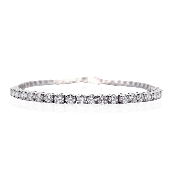 Sterling Silver 7.00CTW Lab-Grown Diamond Tennis Bracelet