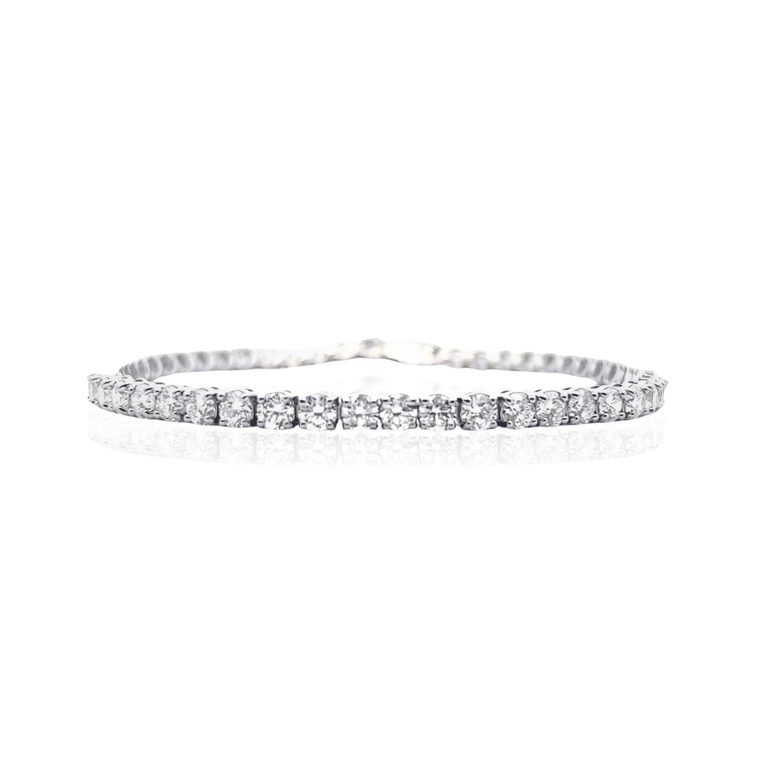 Sterling Silver 7.00CTW Lab-Grown Diamond Tennis Bracelet