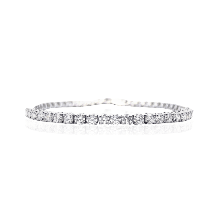 Sterling Silver 7.00CTW Lab-Grown Diamond Tennis Bracelet