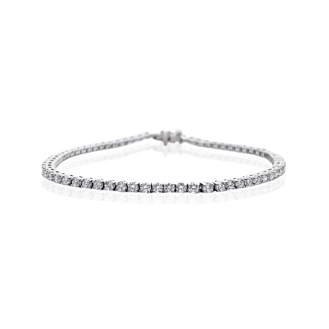 Sterling Silver 3.00CTW Lab-Grown Diamond Tennis Bracelet