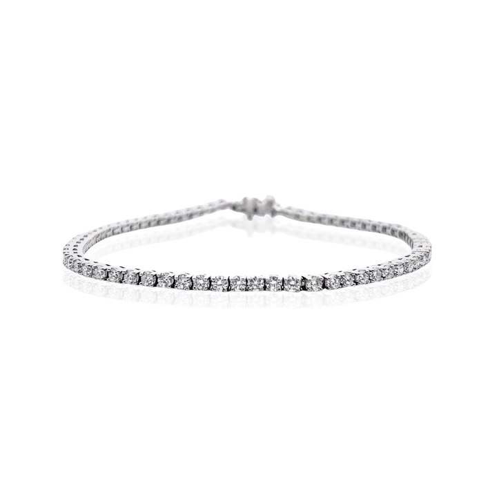 Sterling Silver 3.00CTW Lab-Grown Diamond Tennis Bracelet