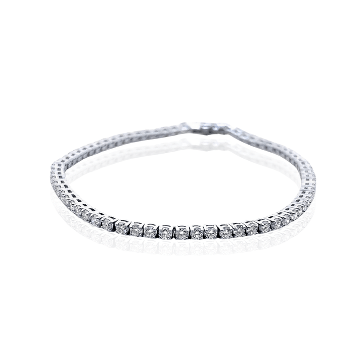 Sterling Silver 3.00CTW Lab-Grown Diamond Tennis Bracelet