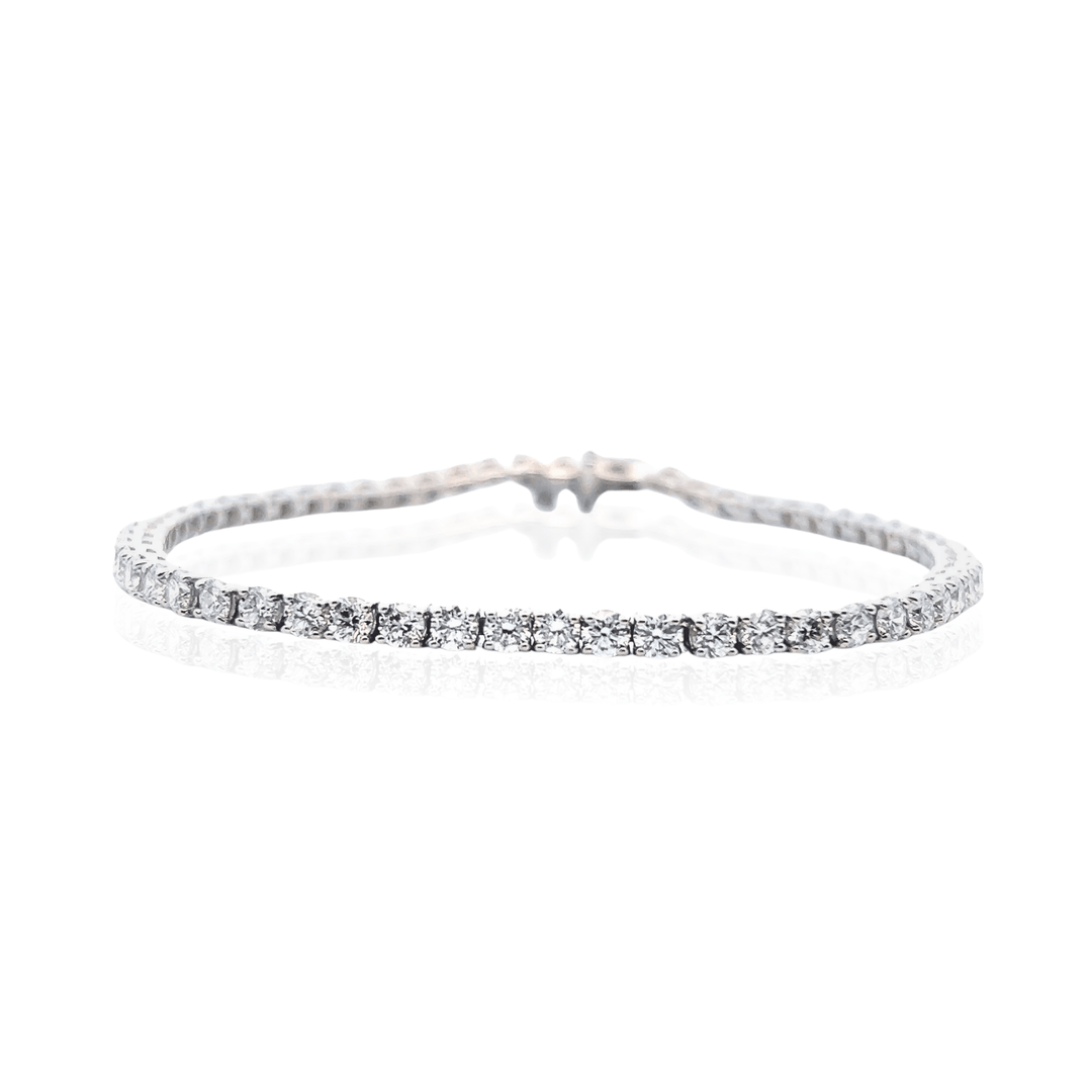 Sterling Silver 5.00CTW Lab-Grown Diamond Tennis Bracelet