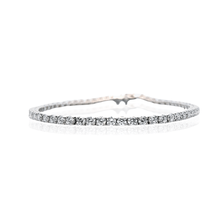 Sterling Silver 5.00CTW Lab-Grown Diamond Tennis Bracelet
