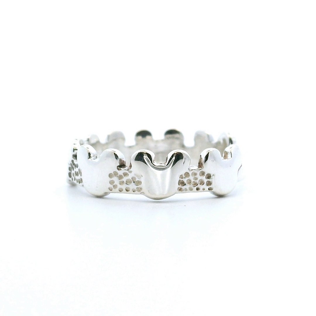 Estate Sterling Silver Mickey Mouse Disney Motif Band