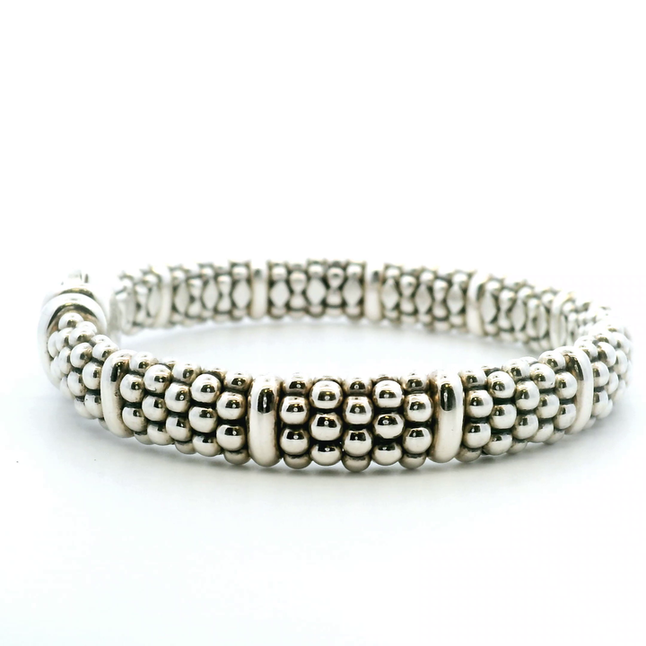 Estate Lagos Sterling Silver Caviar Bracelet