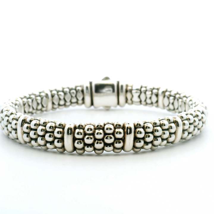 Estate Lagos Sterling Silver Caviar Bracelet