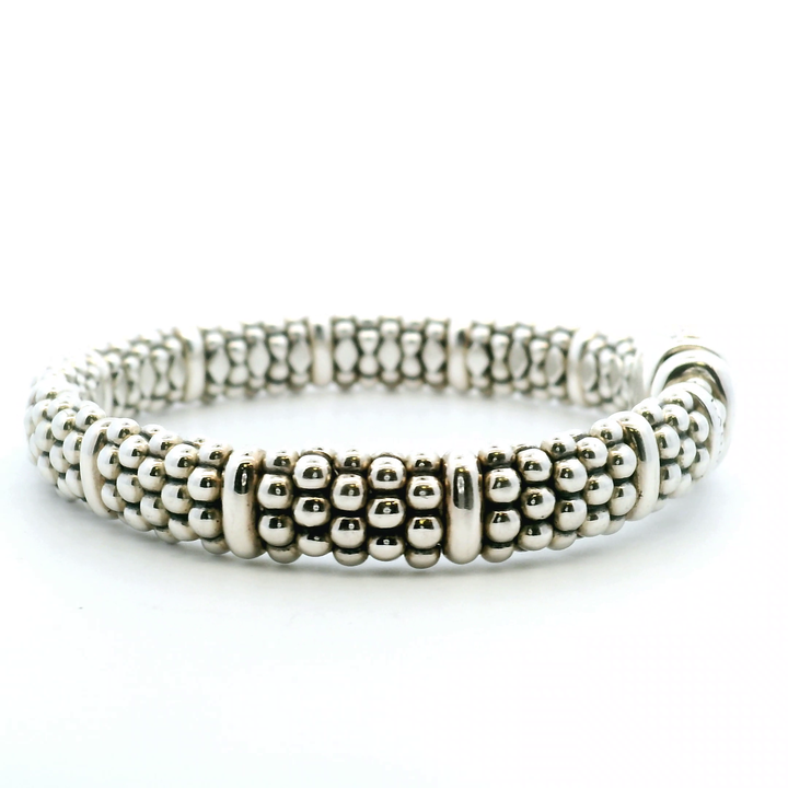 Estate Lagos Sterling Silver Caviar Bracelet