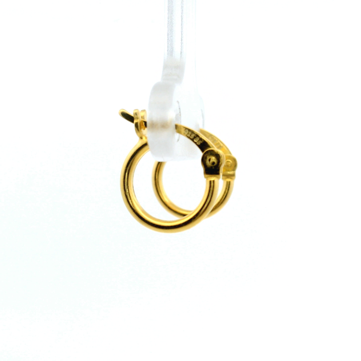 14KT Yellow Gold Vermeil French-Lock Tube Hoops