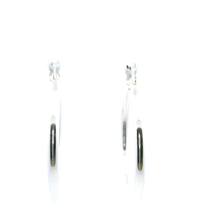 Sterling Silver French-Lock Tube Hoops