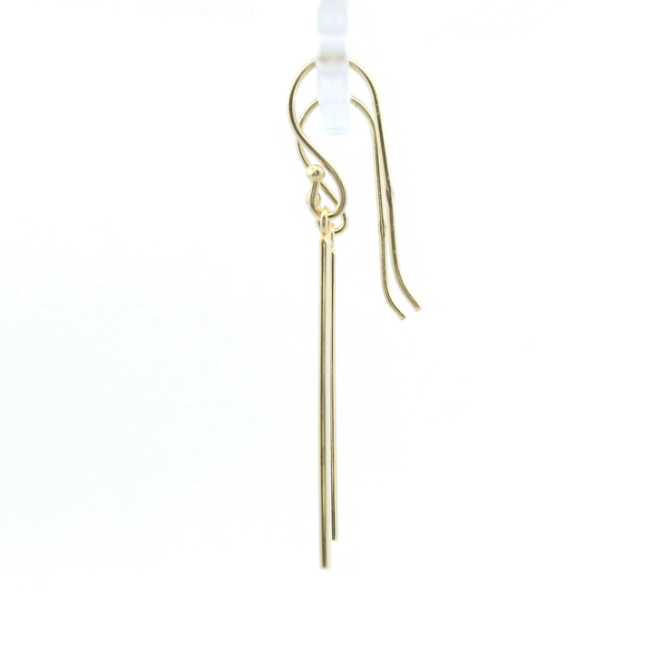 14K Yellow Gold Filled 1.5" Bar Drop Earrings