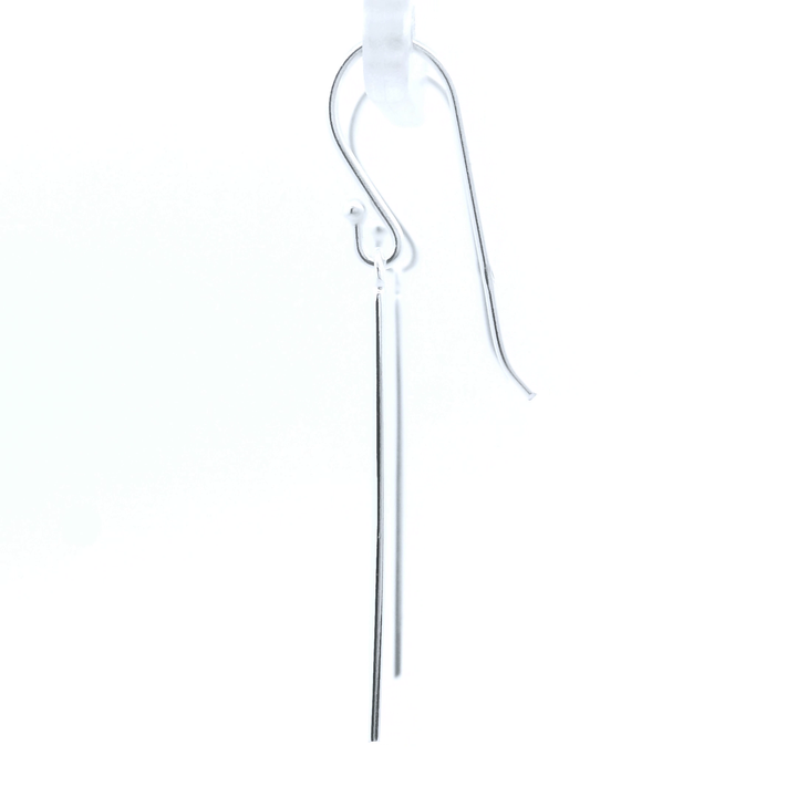 Sterling Silver 1.5" Bar Drop Earrings