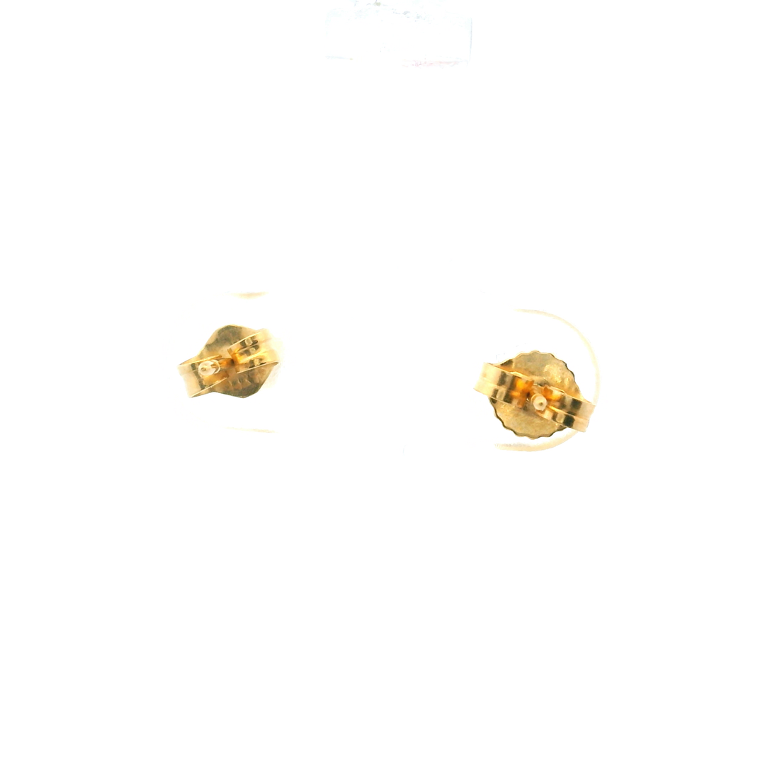 Estate 14KT Yellow Gold Round Brilliant Diamond Studs