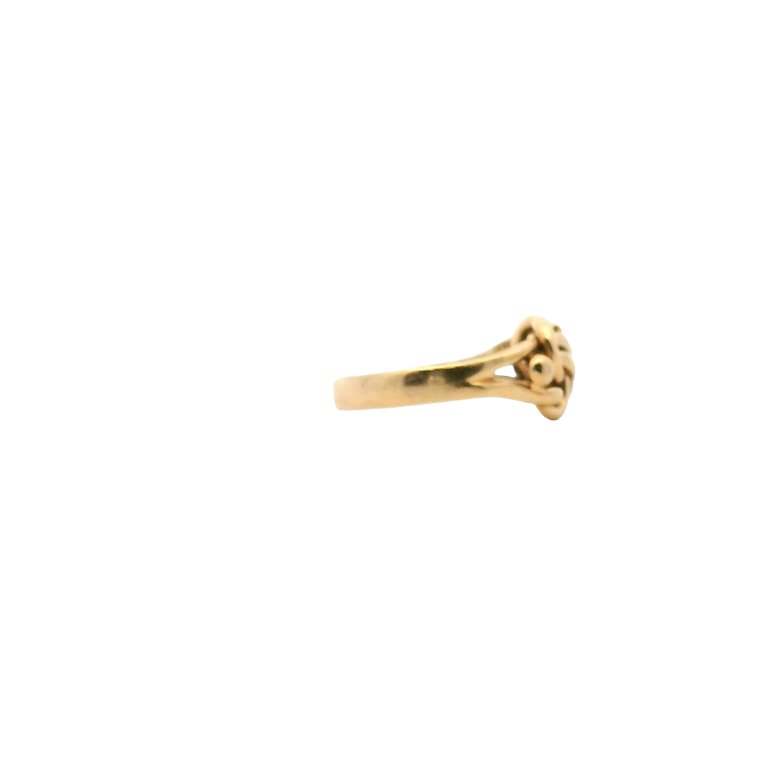 14K Yellow Gold Love Knot Ring Edwardian Size 5.5