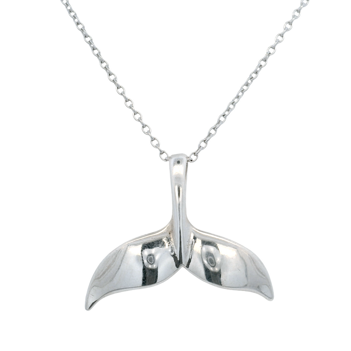 Estate Sterling Silver Whale Tail Pendant
