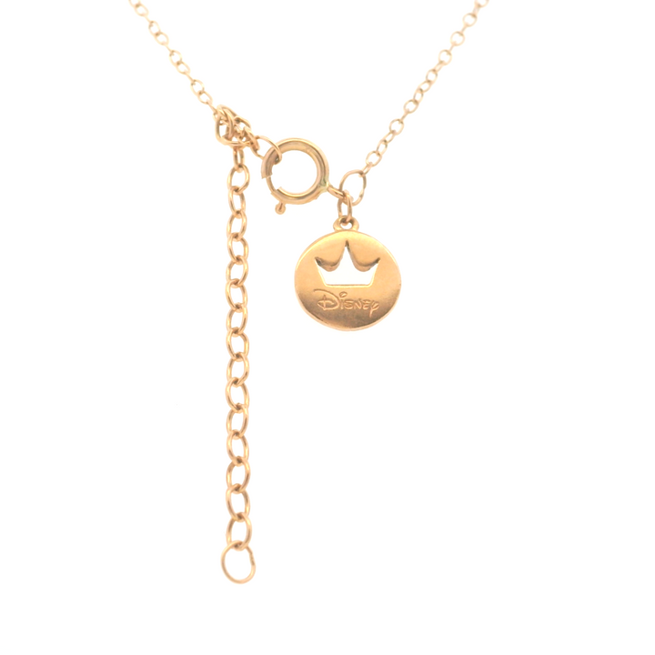 10KT Rose Gold Diamond Rose Pendant Necklace