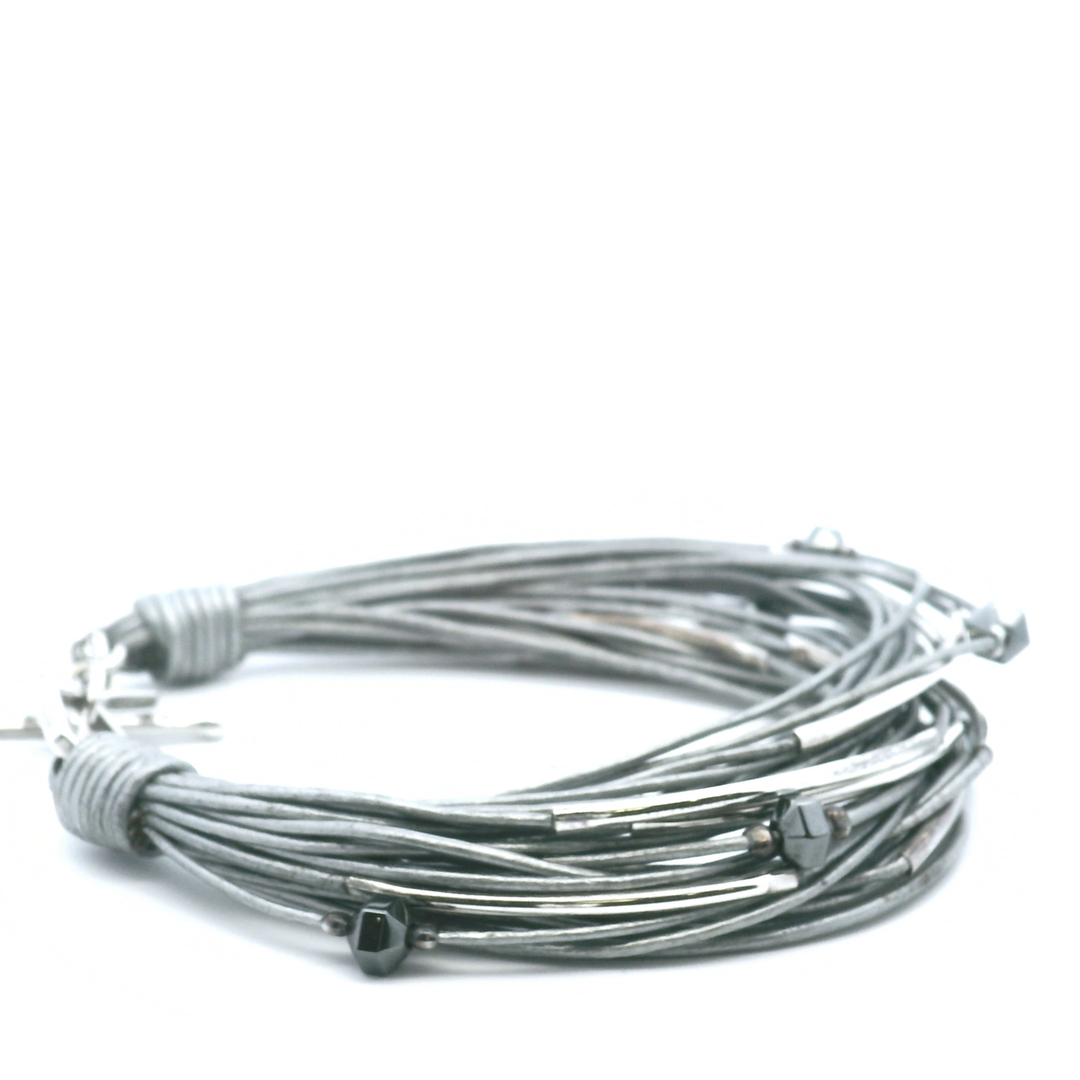 Estate Sterling Silver Multi-Strand Wire Bracelet