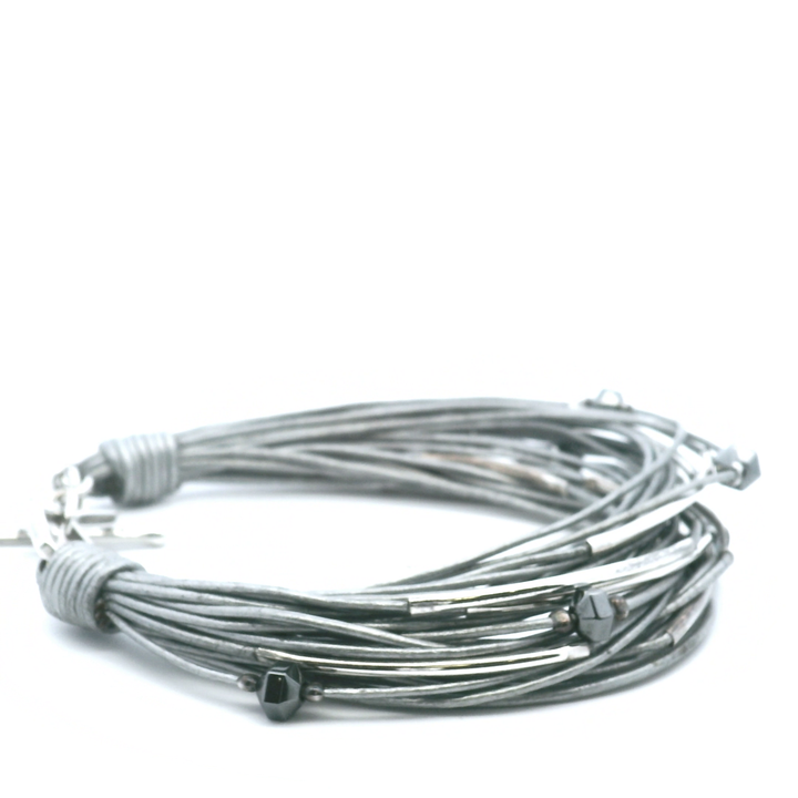 Estate Sterling Silver Multi-Strand Wire Bracelet