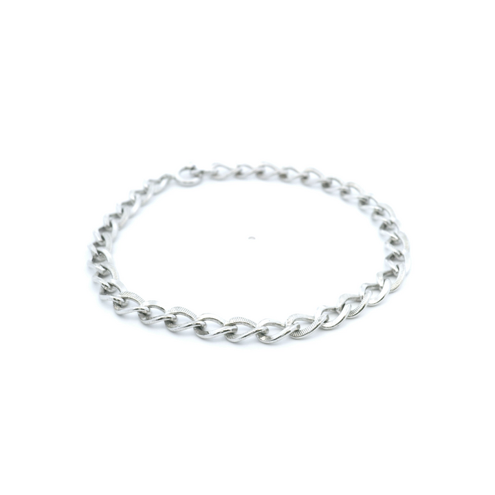 Estate Sterling Silver Textured Link Bracelet