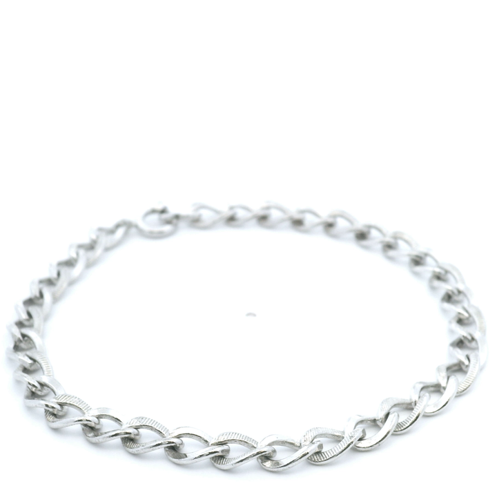Estate Sterling Silver Textured Link Bracelet