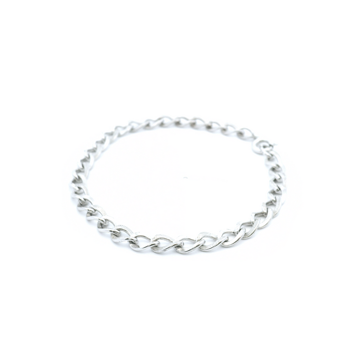 Estate Sterling Silver Textured Link Bracelet