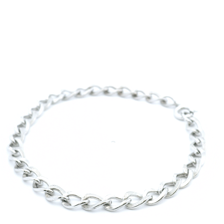 Estate Sterling Silver Textured Link Bracelet