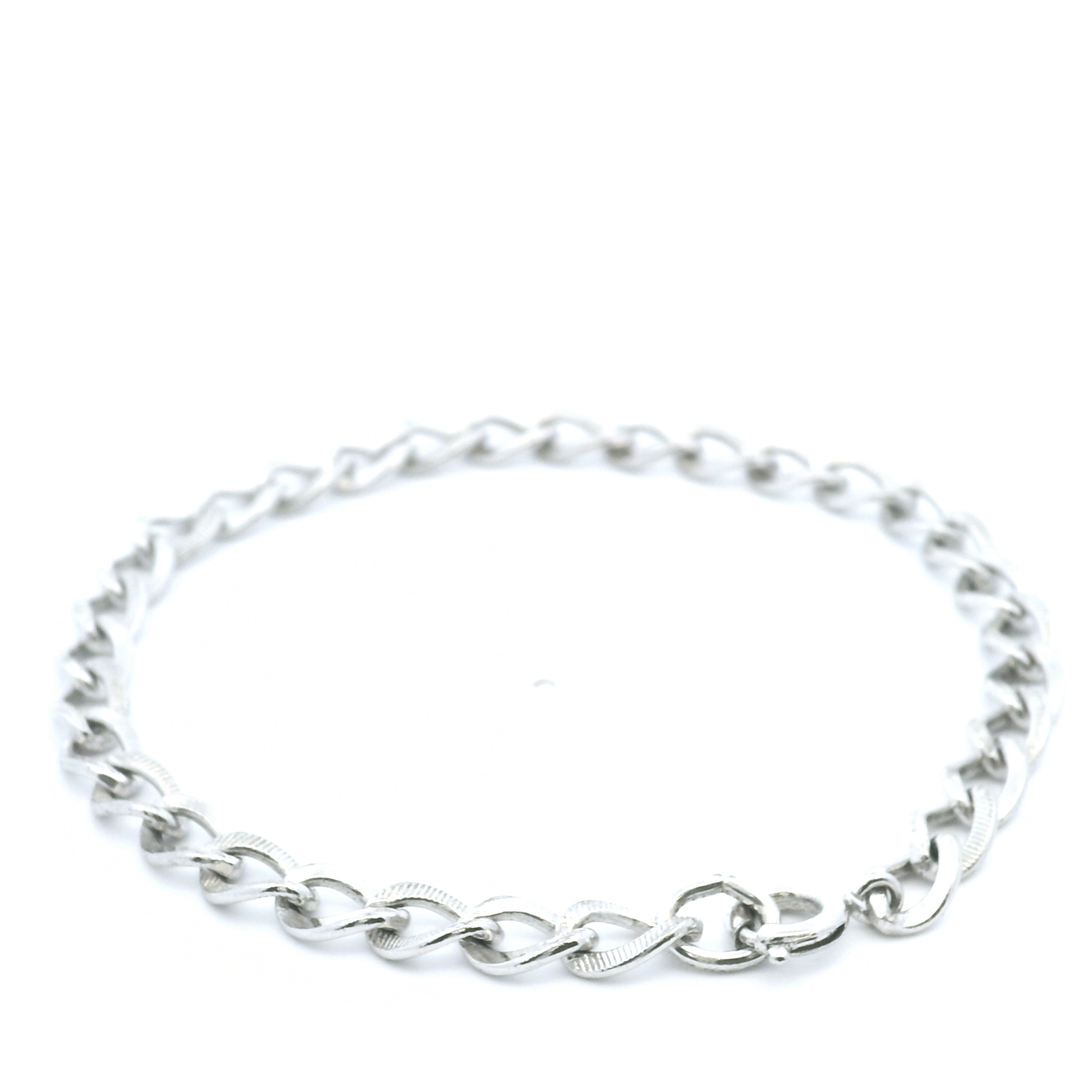 Estate Sterling Silver Textured Link Bracelet