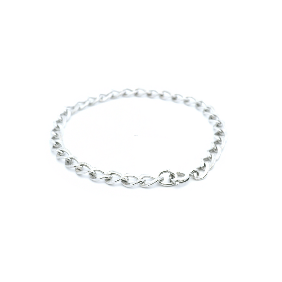 Estate Sterling Silver Textured Link Bracelet