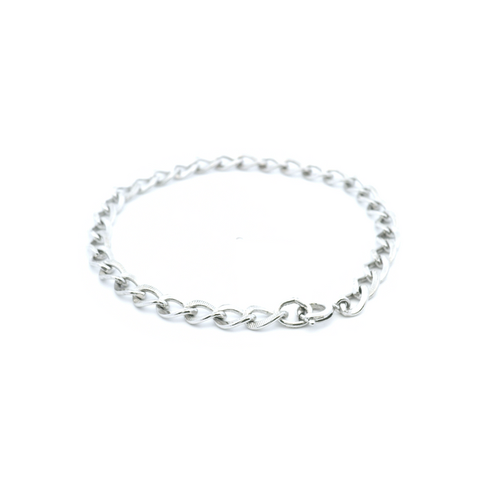 Estate Sterling Silver Textured Link Bracelet