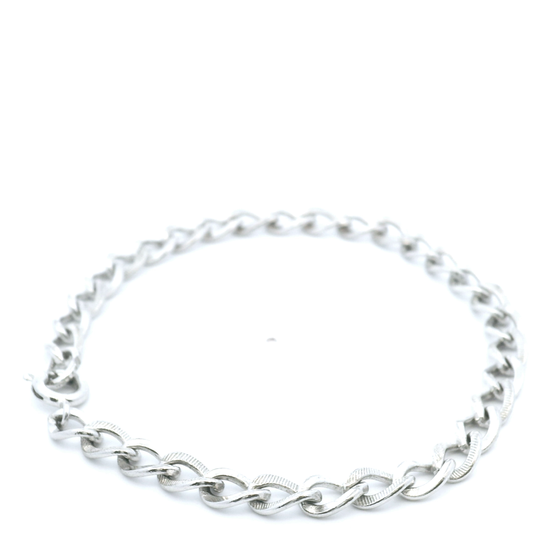 Estate Sterling Silver Textured Link Bracelet