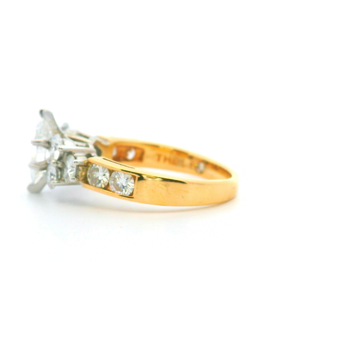 Estate 14K Yellow Gold & Platinum 1.93CTWDiamond Engagement Ring from the Leo Bridal Collection
