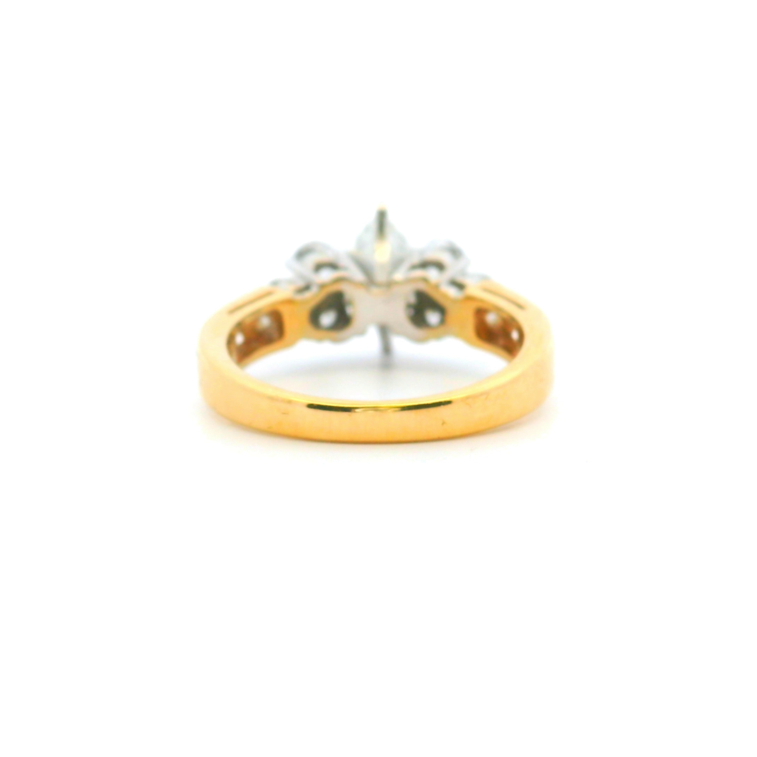 Estate 14K Yellow Gold & Platinum 1.93CTWDiamond Engagement Ring from the Leo Bridal Collection