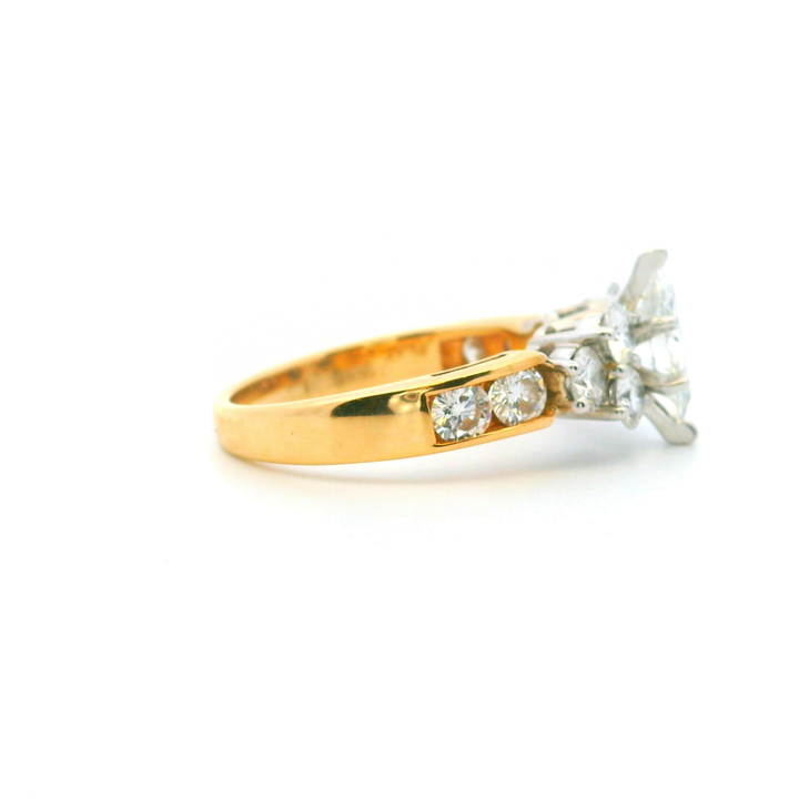 Estate 14K Yellow Gold & Platinum 1.93CTWDiamond Engagement Ring from the Leo Bridal Collection