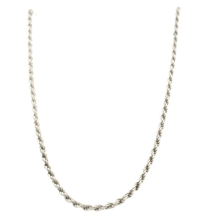 Sterling Silver 1.7MM Rope Chain Necklace