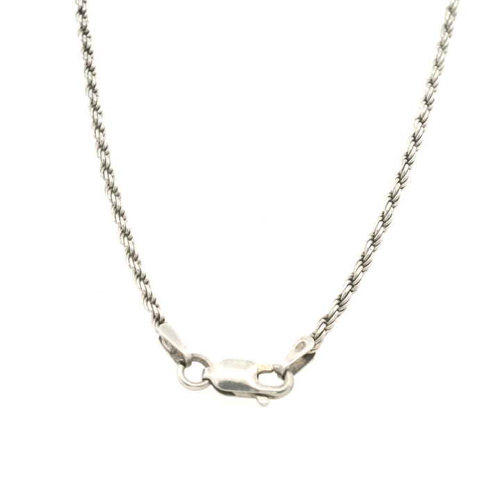 Sterling Silver 1.7MM Rope Chain Necklace