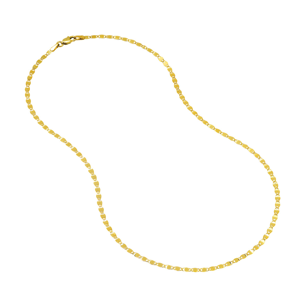 14K Yellow Gold 2.70mm Valentino Chain Necklace