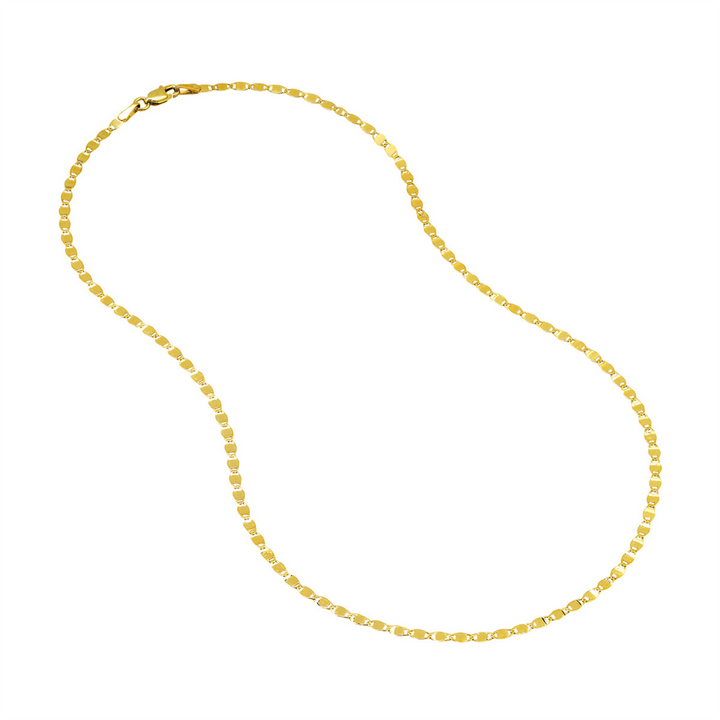 14K Yellow Gold 2.70mm Valentino Chain Necklace