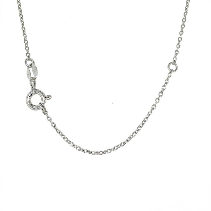 Sterling Silver Black Diamond Origami Dog Necklace