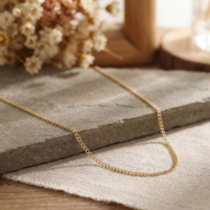 Estate 14K Yellow Gold 19" Cable Chain Necklace