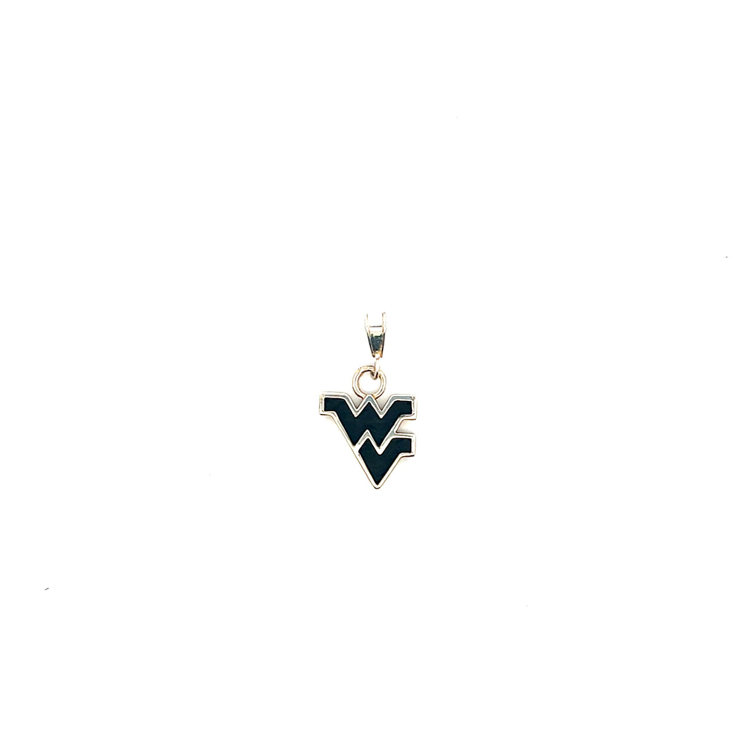 Estate Sterling Silver Antiqued West Virginia University "WV" Pendant, Contemporary
