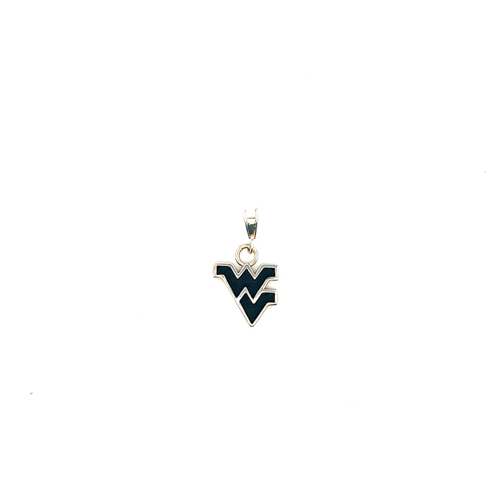 Estate Sterling Silver Antiqued West Virginia University "WV" Pendant, Contemporary