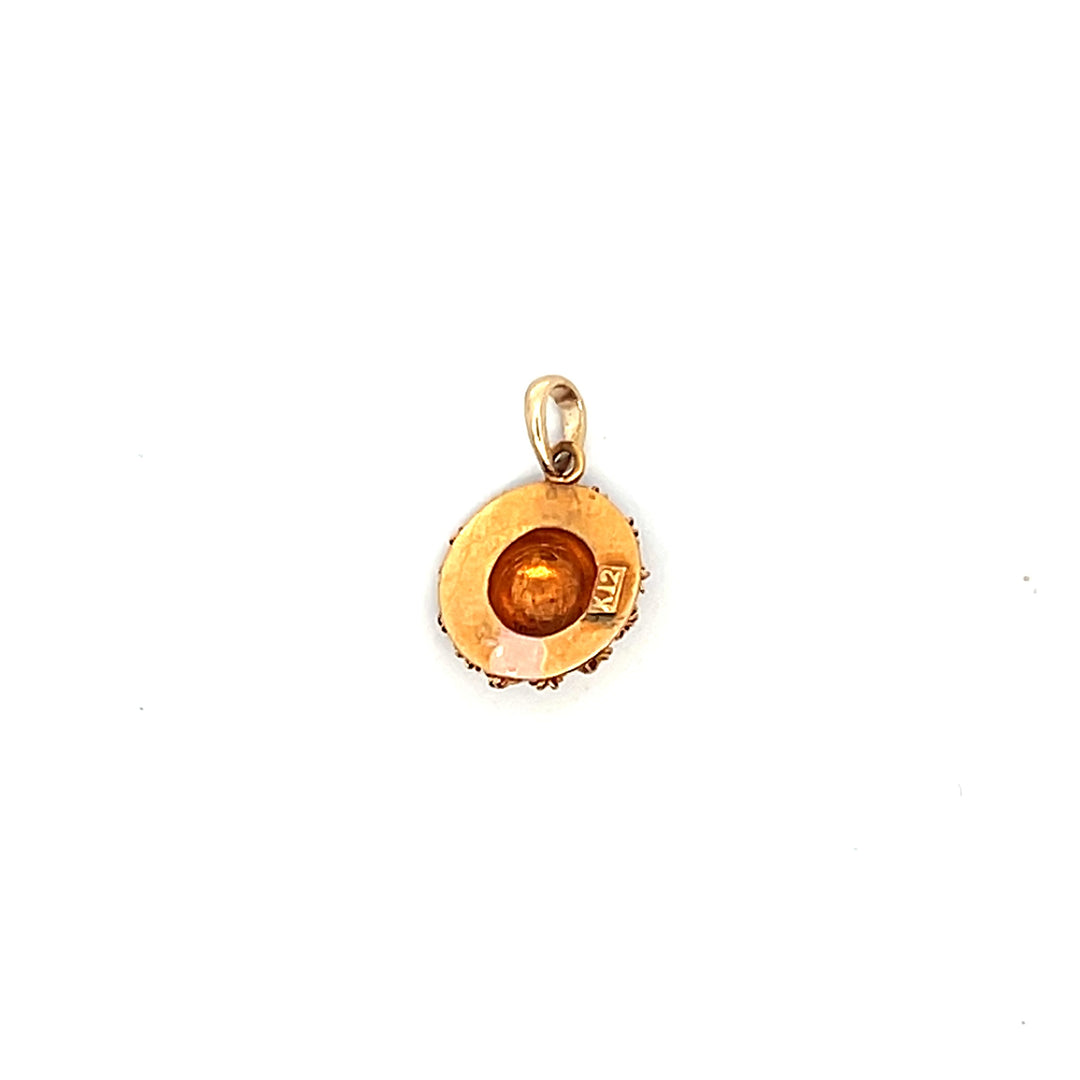 Estate 14K Yellow Gold Victorian Cannetille Pendant