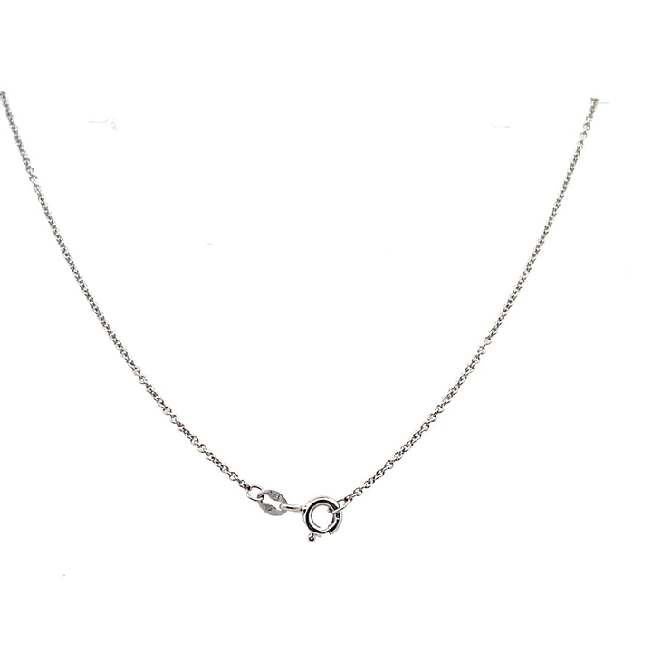 Estate 18K White Gold 3.78CTW Citrine Briolette and Diamond Leaf Drop Necklace