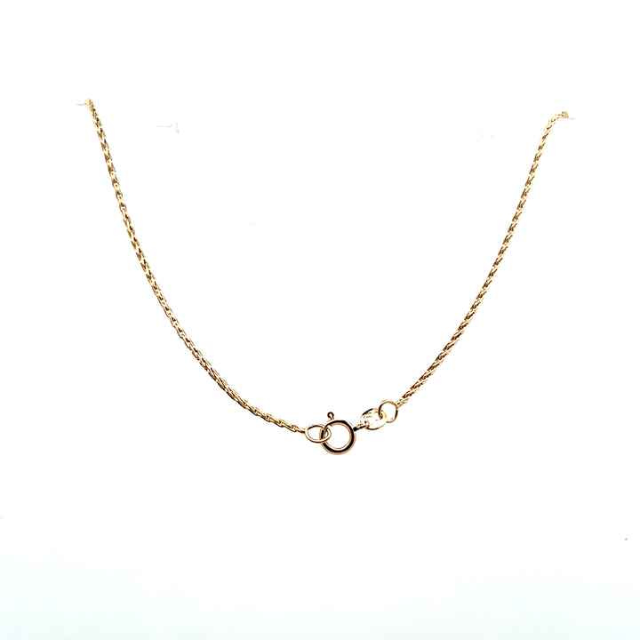 Estate 14K Yellow Gold 1.31MM Wheat Chain Necklace