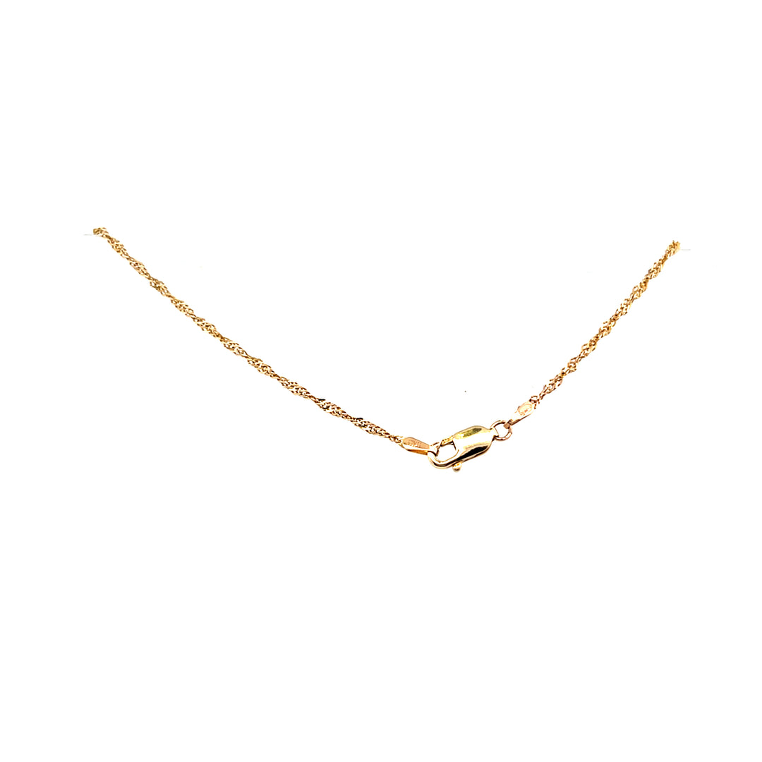 Estate 14K Yellow Gold 1.57MM Singapore Chain Necklace