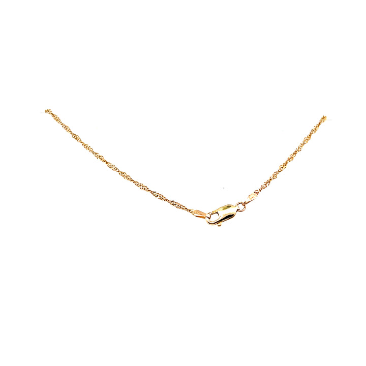 Estate 14K Yellow Gold 1.57MM Singapore Chain Necklace