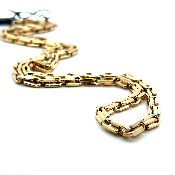 Yellow Gold IP 5MM Zipper Link Chain Necklace